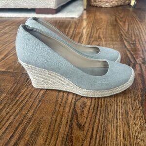 J Crew Metallic Wedge Espadrilles